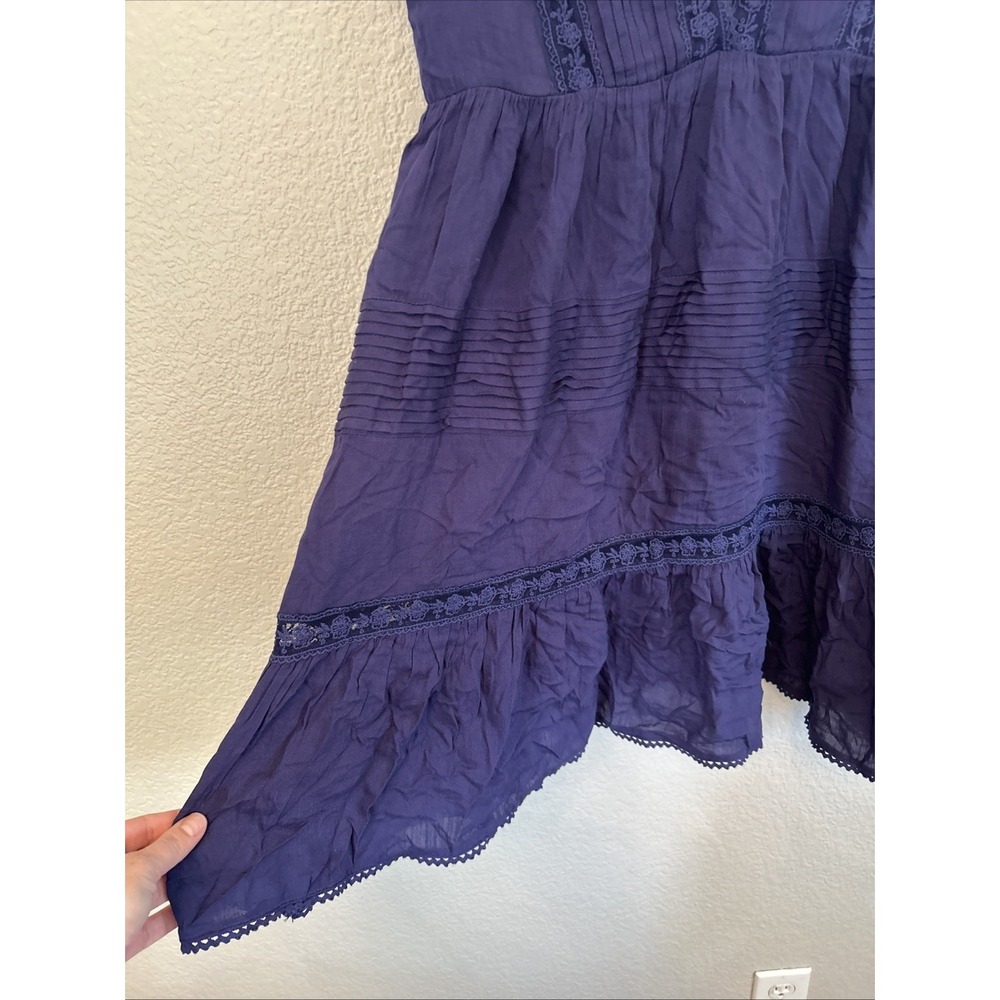 Altar'd State Navy Ruffle Dress Womens Juniors SIze Large Xsmall - Picture 4 of 9